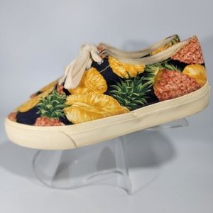 NATURALIZER Pineapple Canvas Tennis Shoes Sneaker Womens 6.5 Summer *read